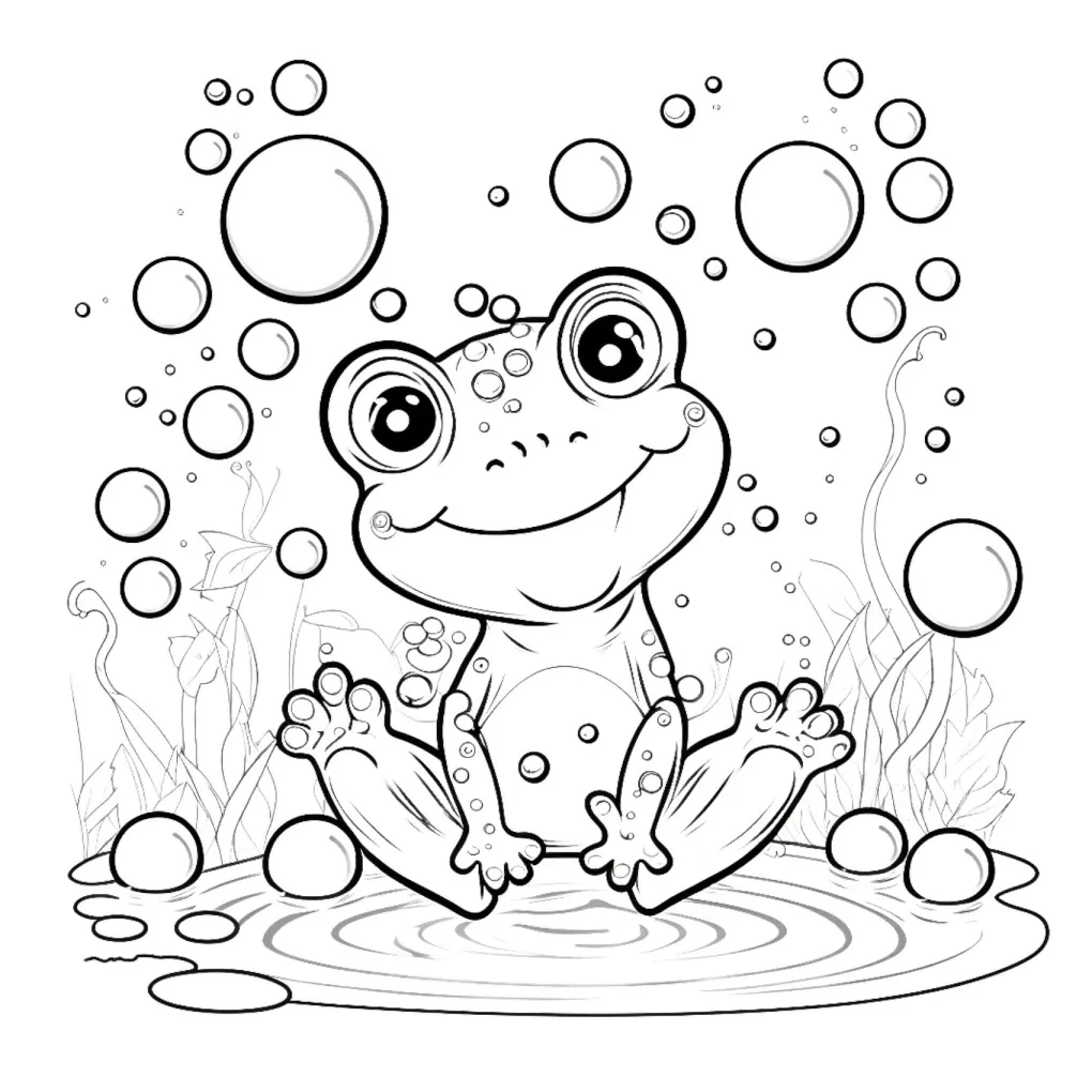 Frog coloring page (5)