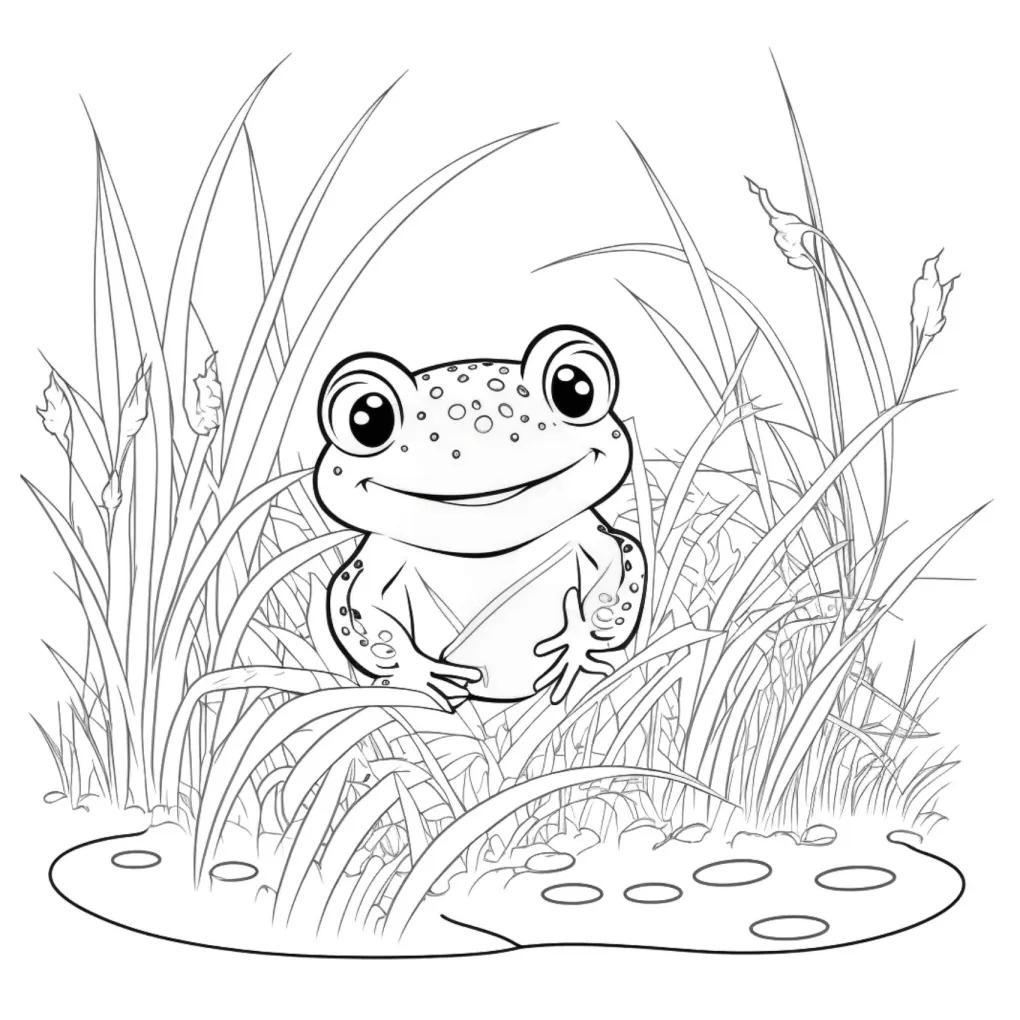 Frog coloring page (6)