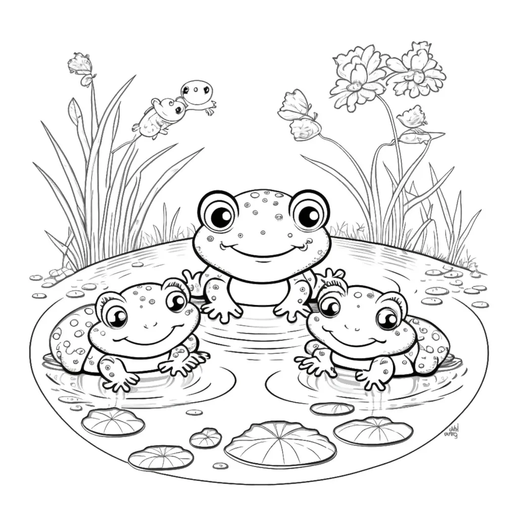 Frog coloring page (7)