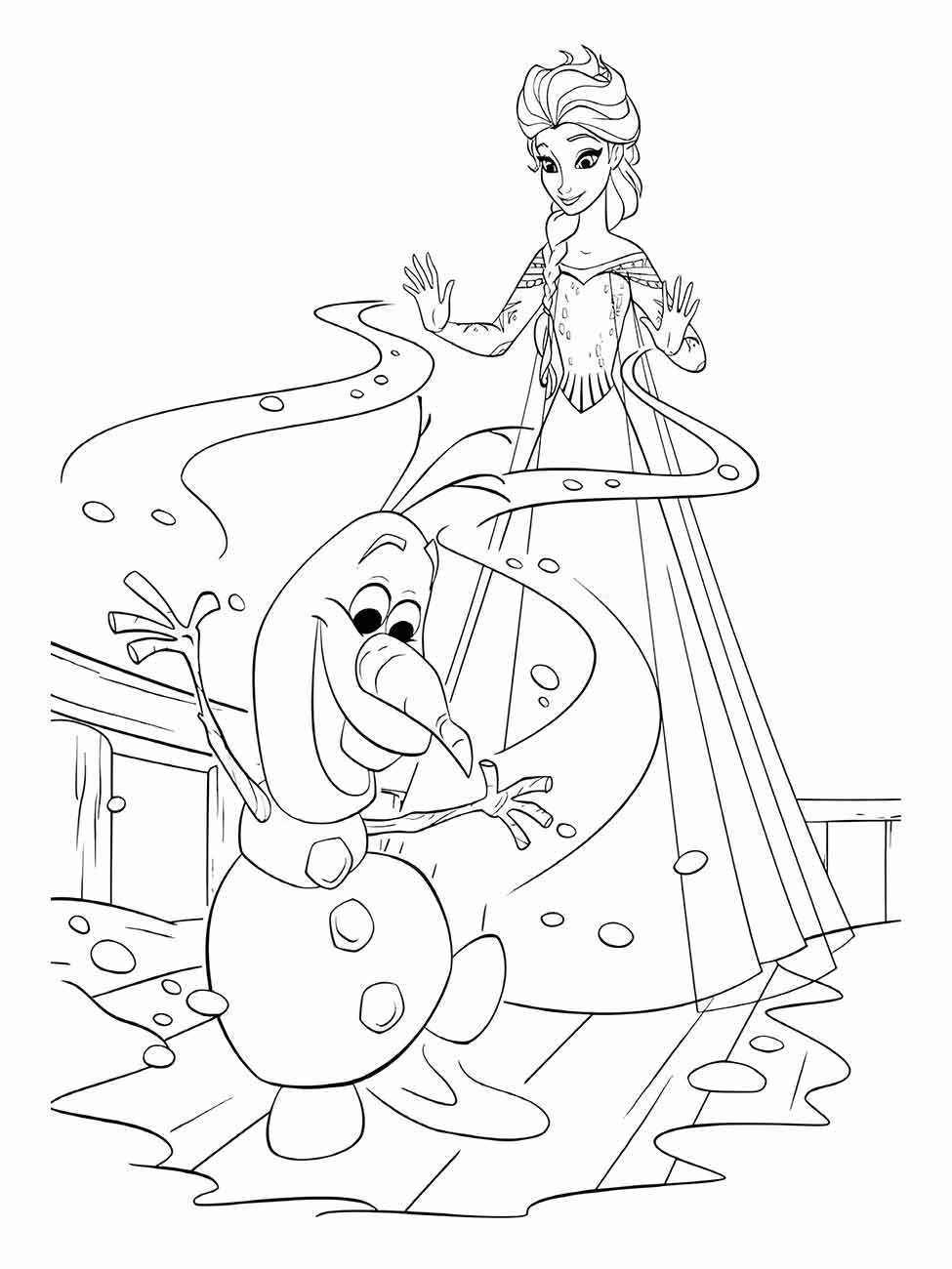 Frozen coloring page (16)