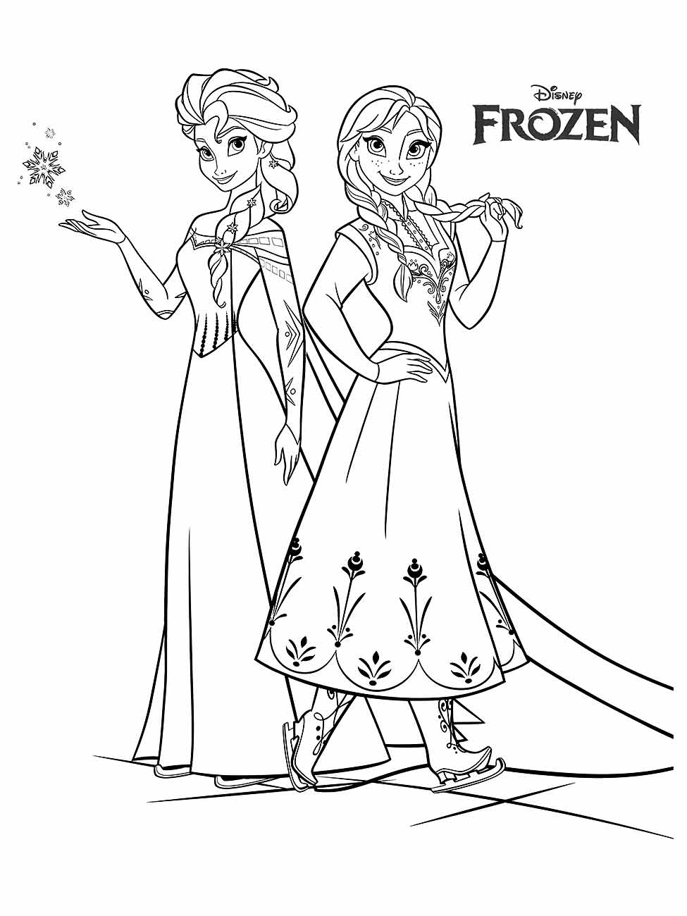 Frozen coloring page (2)