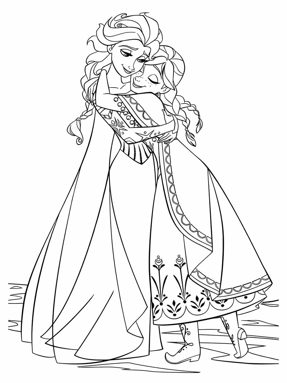 Frozen coloring page (6)