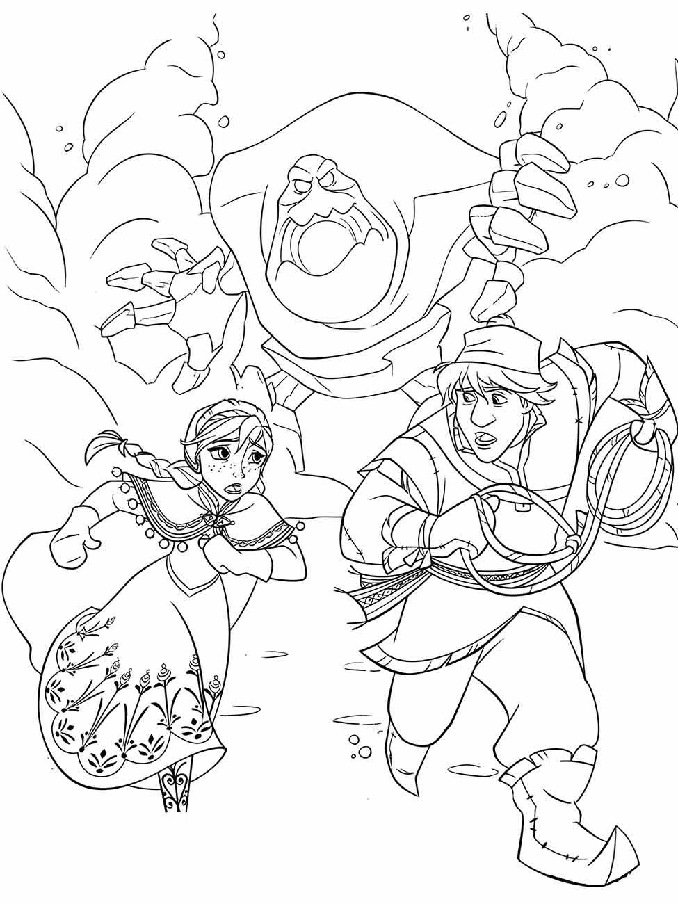 Frozen coloring page (8)