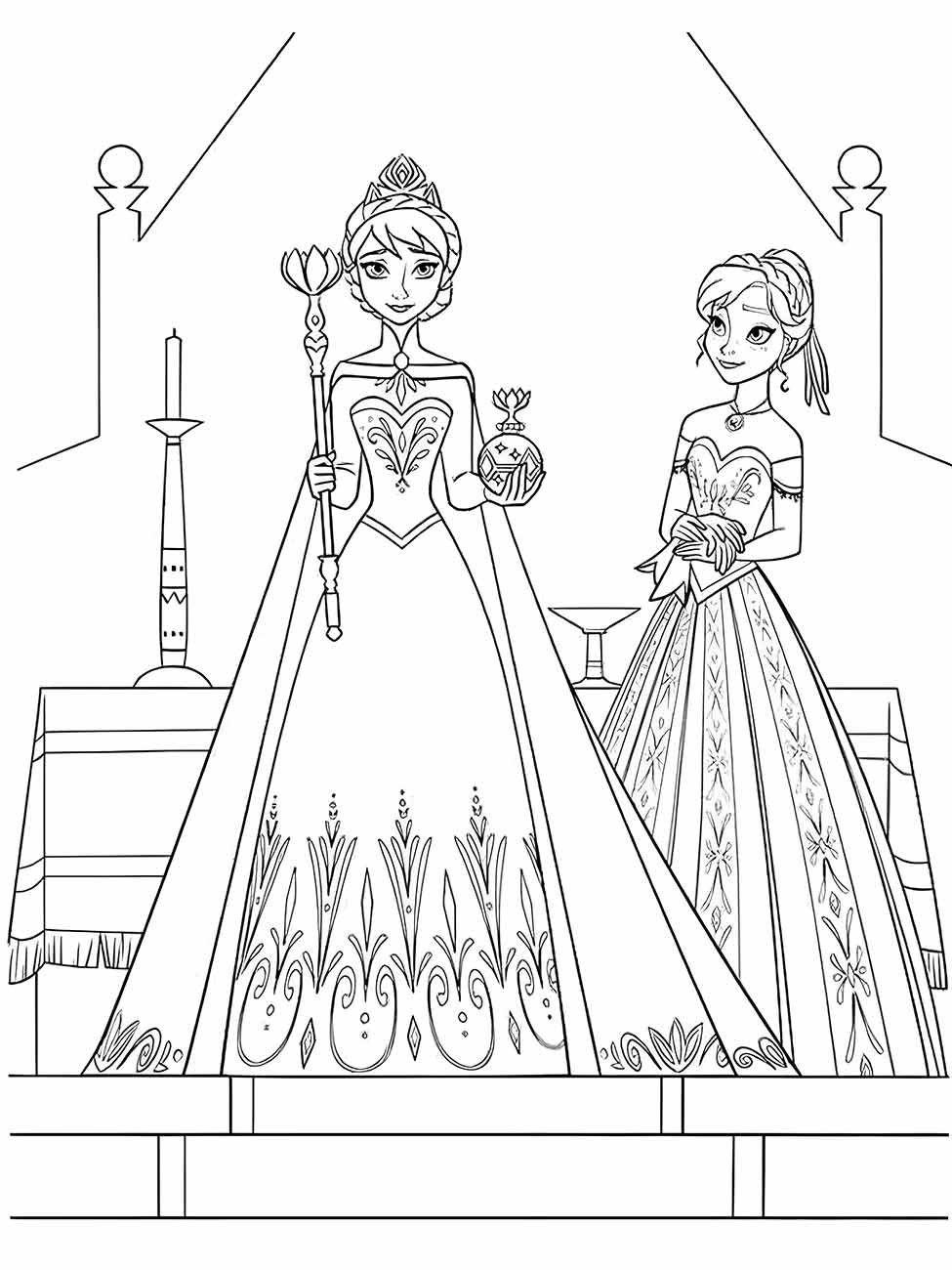 Frozen coloring page (9)