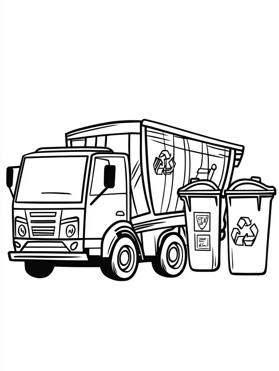 Garbage Truck coloring page (1)