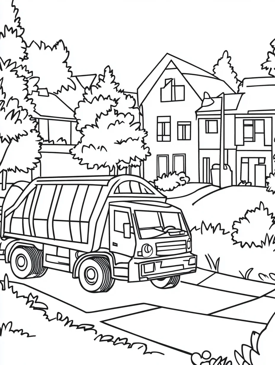 Garbage Truck coloring page (12)