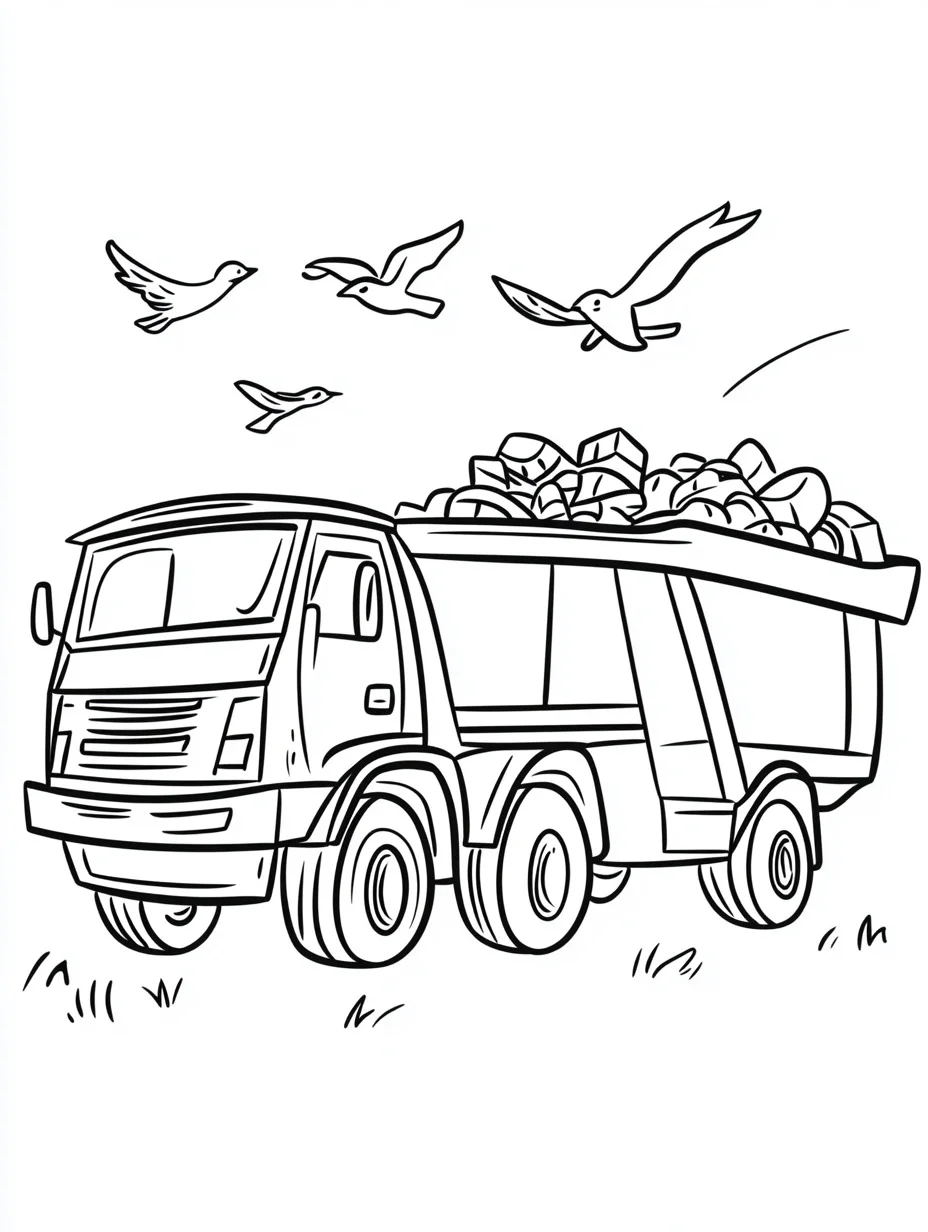 Garbage Truck coloring page (2)