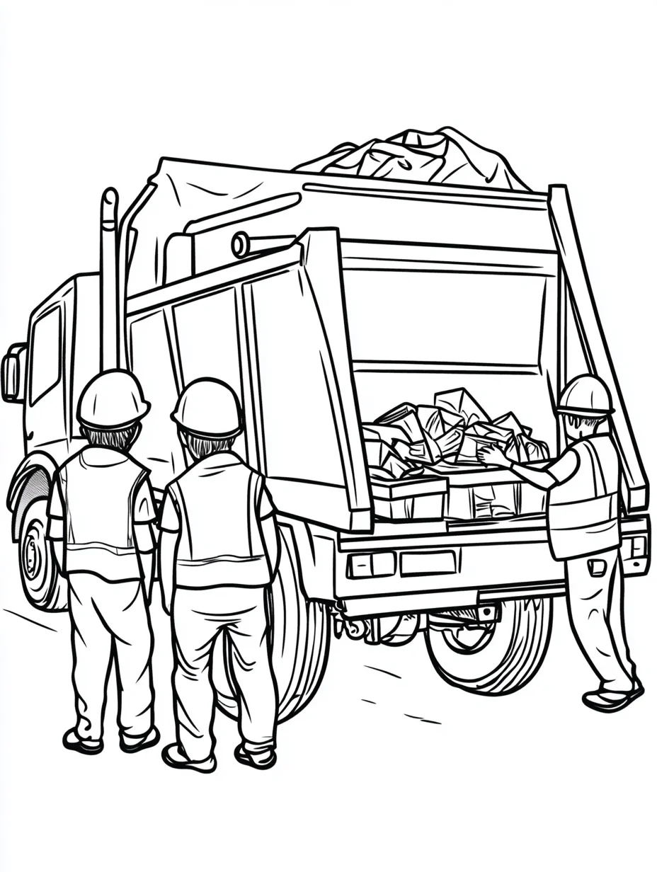 Garbage Truck coloring page (4)