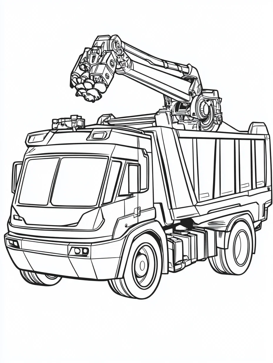 Garbage Truck coloring page (5)