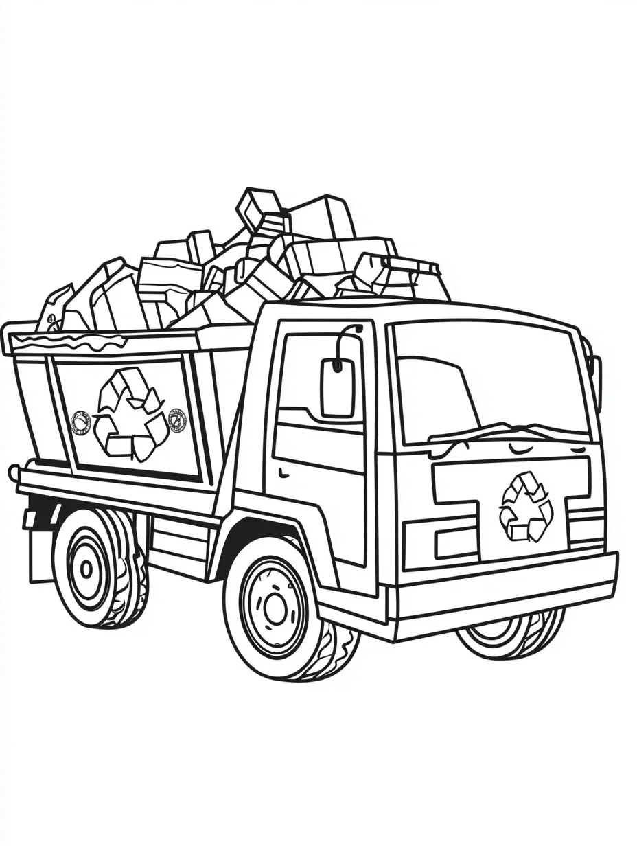 Garbage Truck coloring page (6)