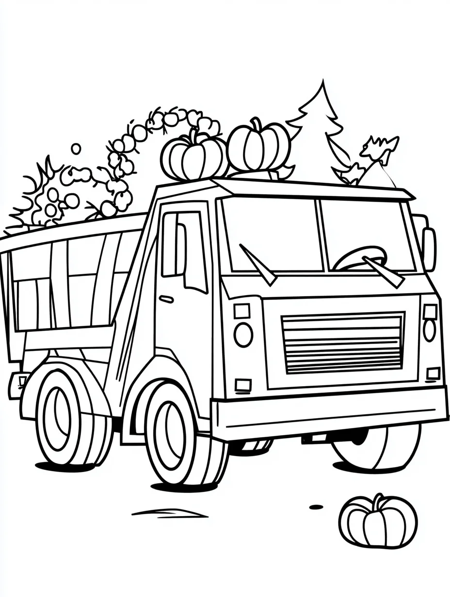 Garbage Truck coloring page (7)