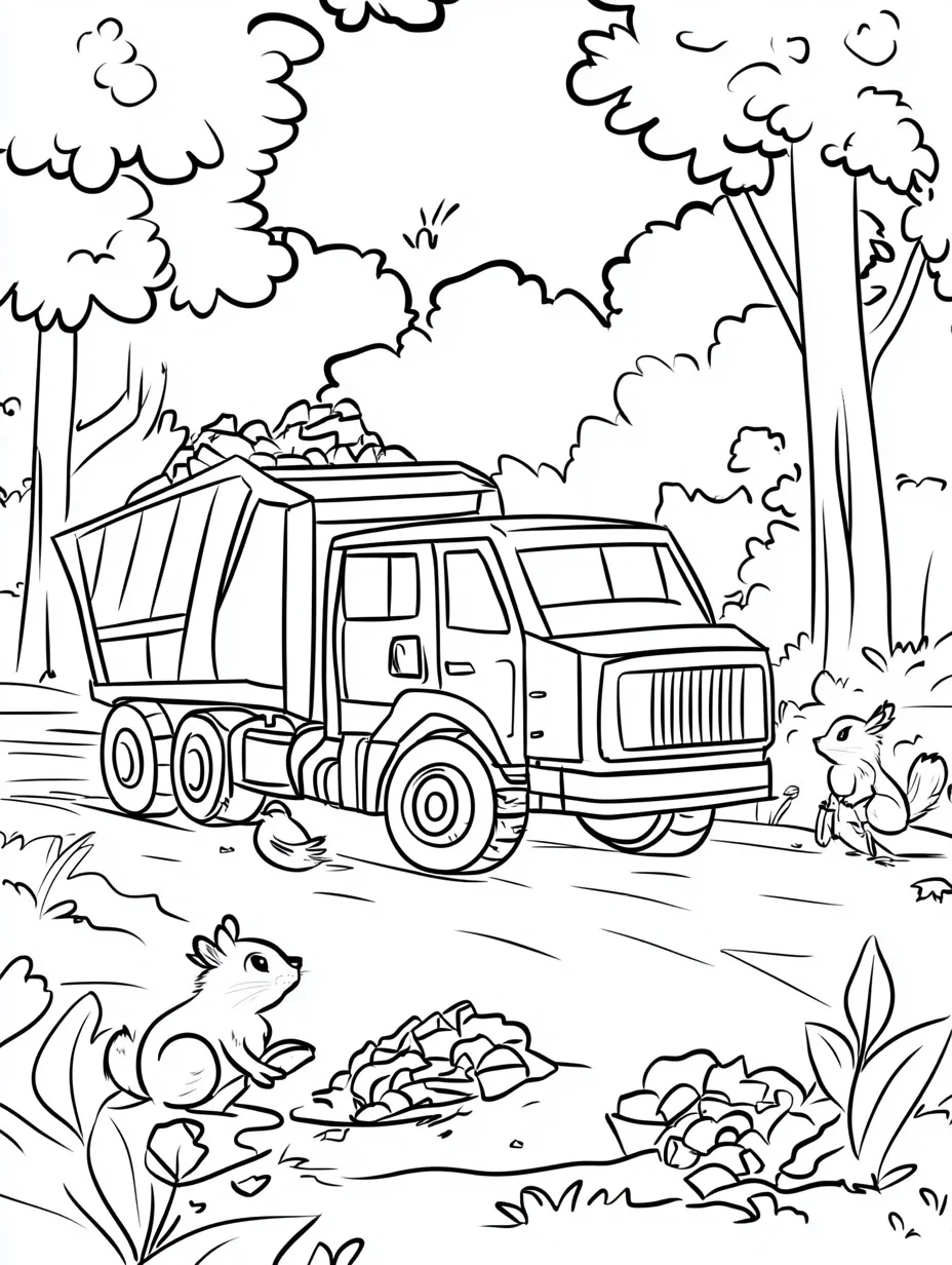 Garbage Truck coloring page (8)