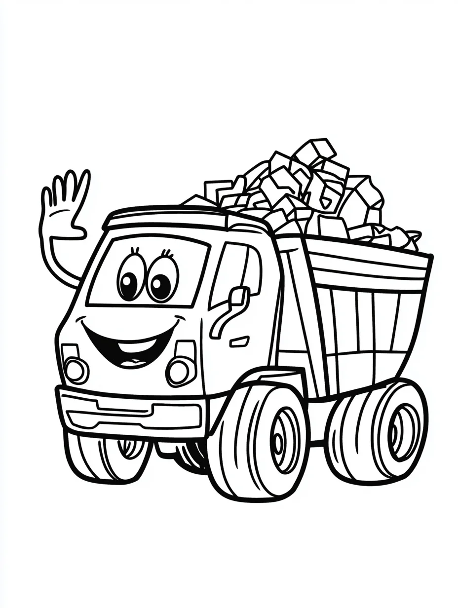 Garbage Truck coloring page (9)