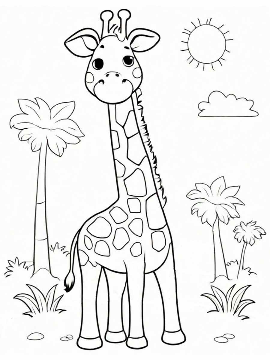 Giraffe coloring page (41)