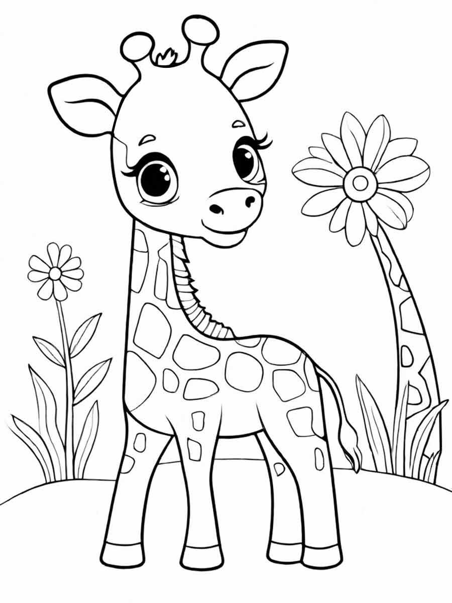 Giraffe coloring page (42)