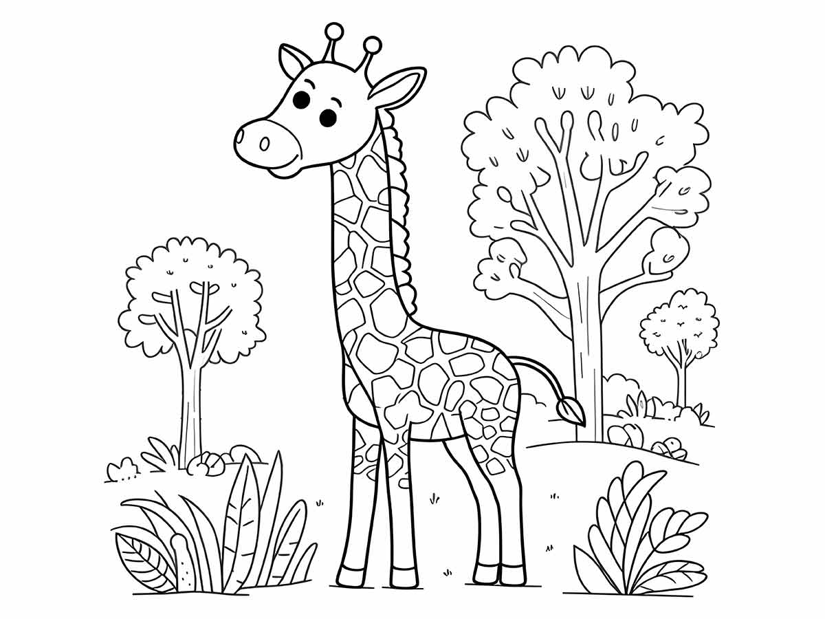 Giraffe coloring page (43)