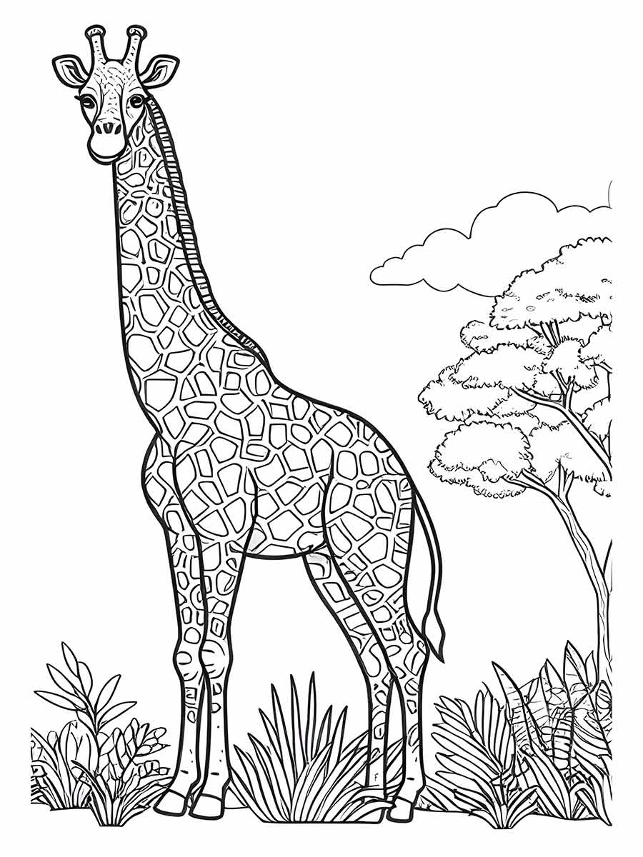 Giraffe coloring page (44)