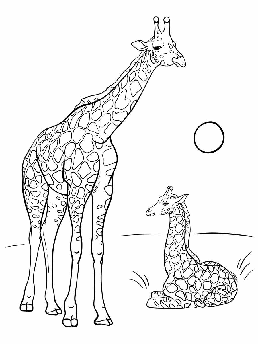 Giraffe coloring page (46)