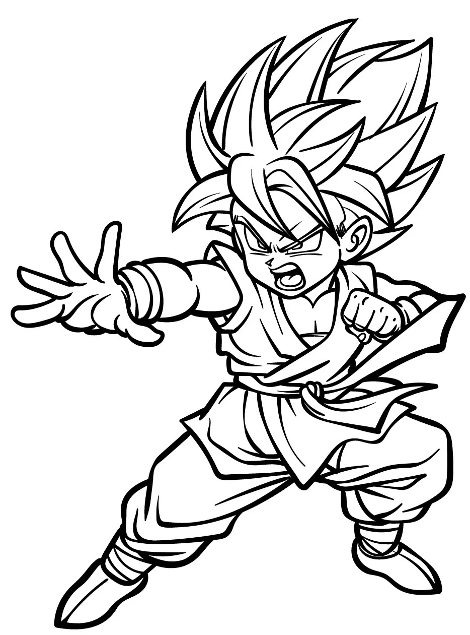 Goku Coloring page (18)