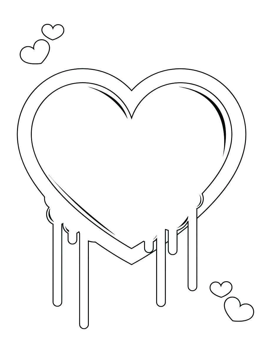 Heart coloring page (1)