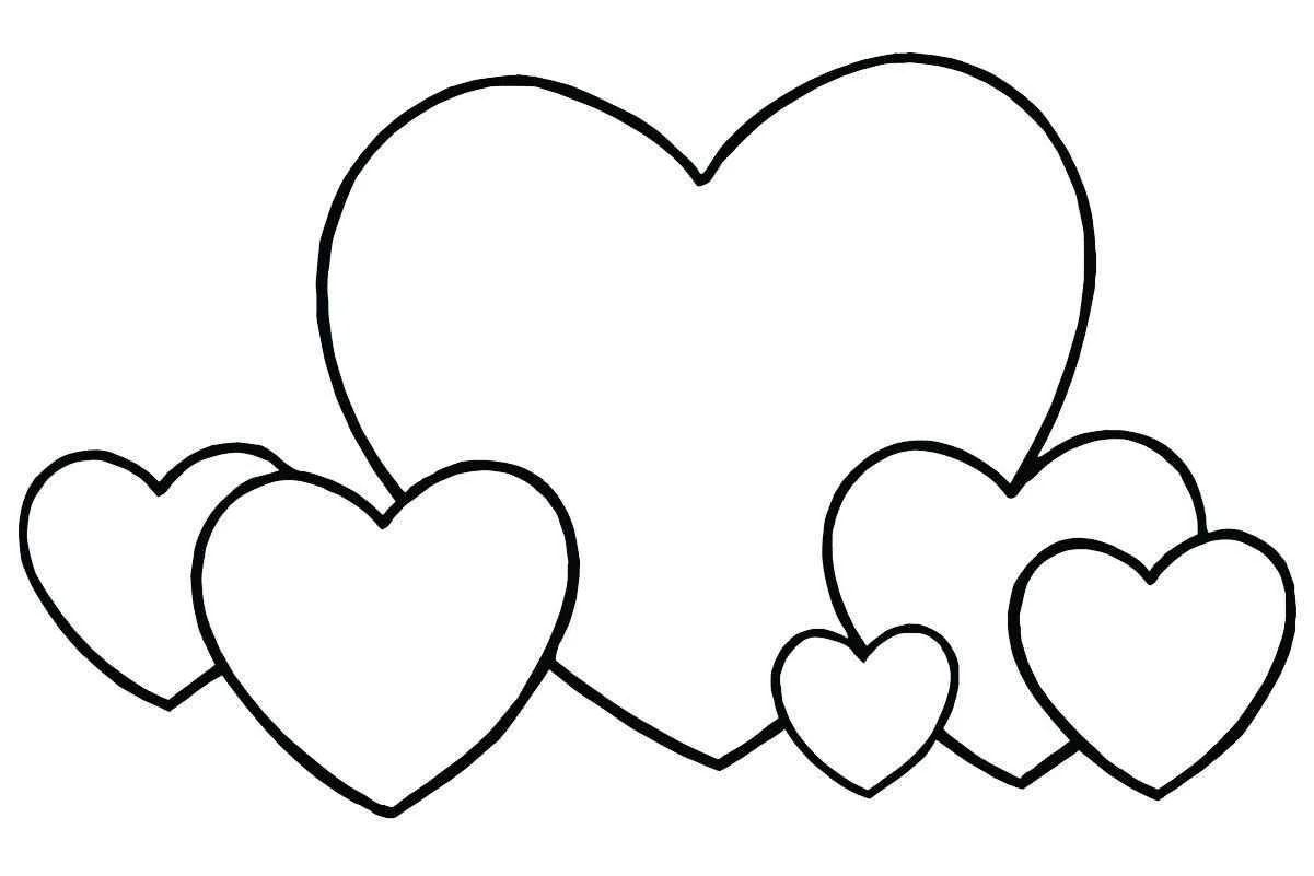 Heart coloring page (3)