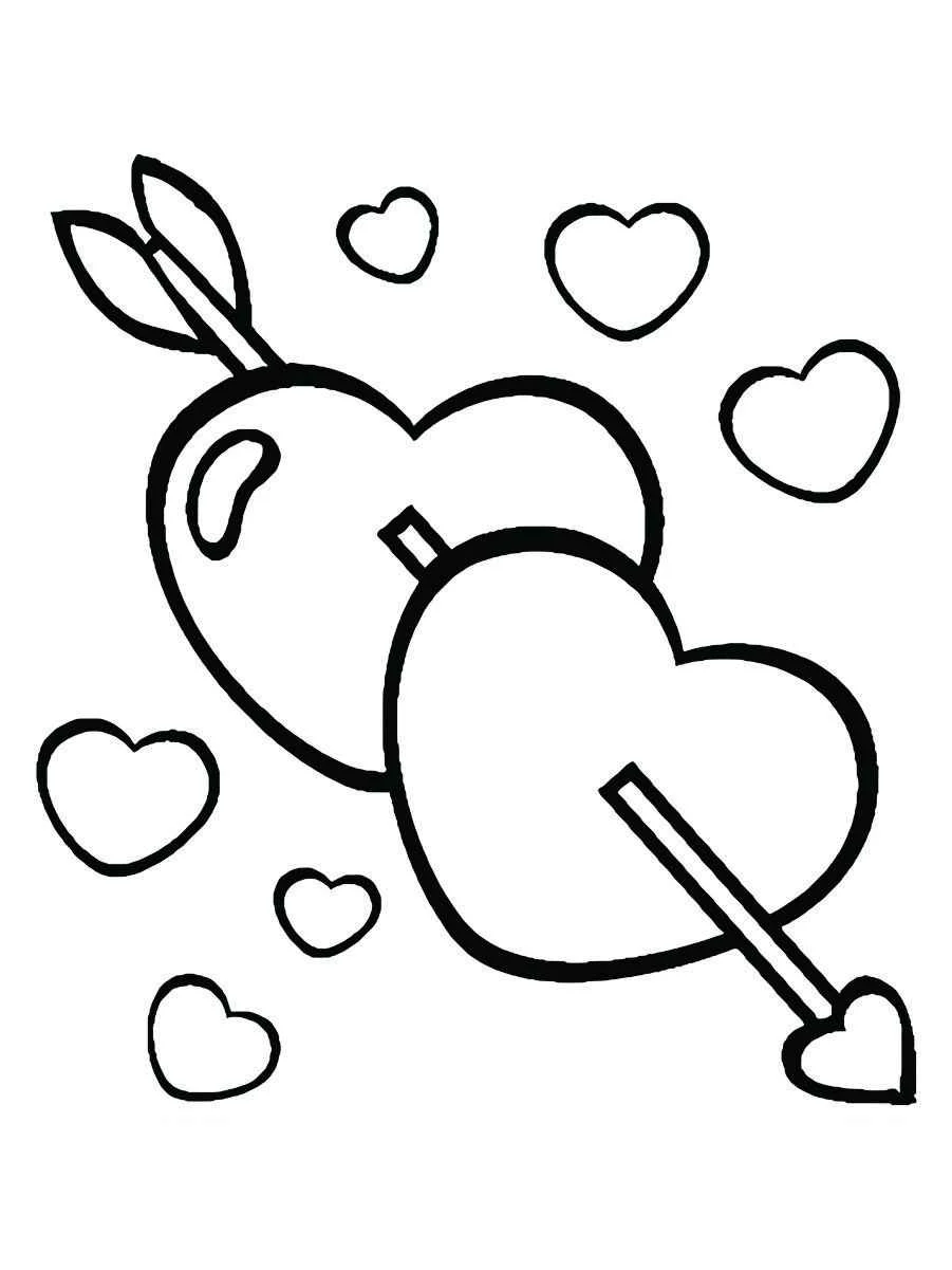 Heart coloring page (4)