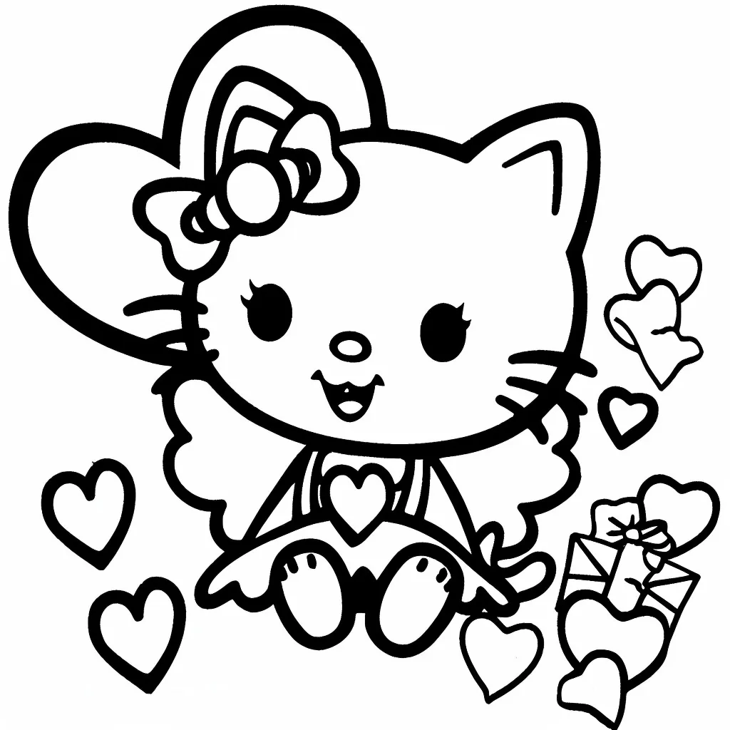 Hello Kitty Coloring Page (10)