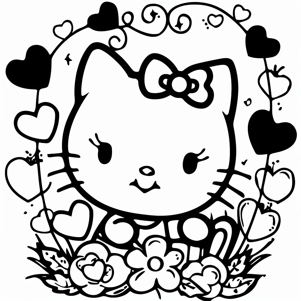 Hello Kitty Coloring Page (11)