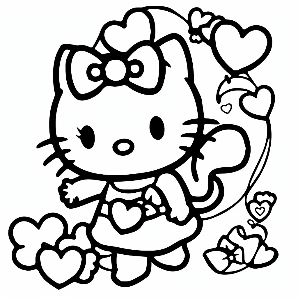 Hello Kitty Coloring Page (12)