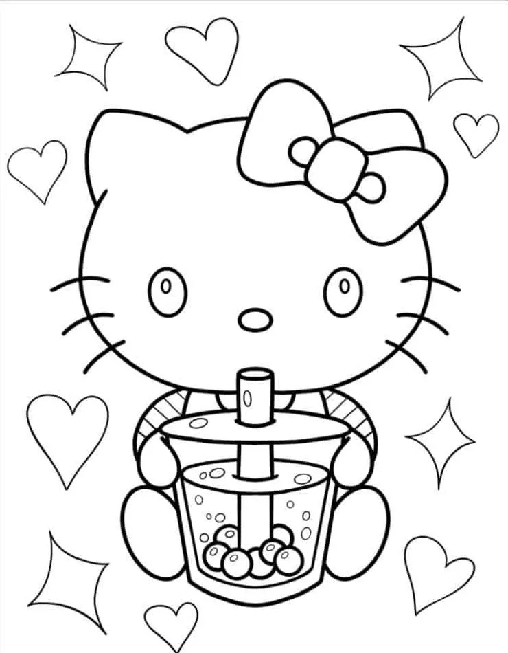 Hello Kitty Coloring Page (13)