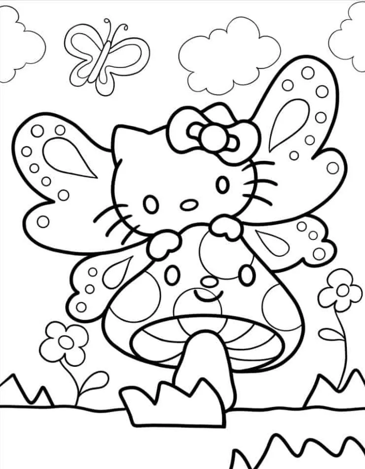 Hello Kitty Coloring Page (14)