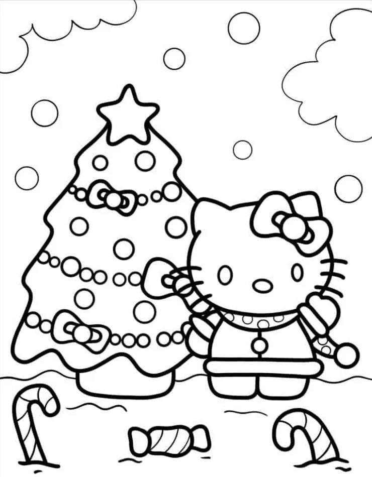 Hello Kitty Coloring Page (15)