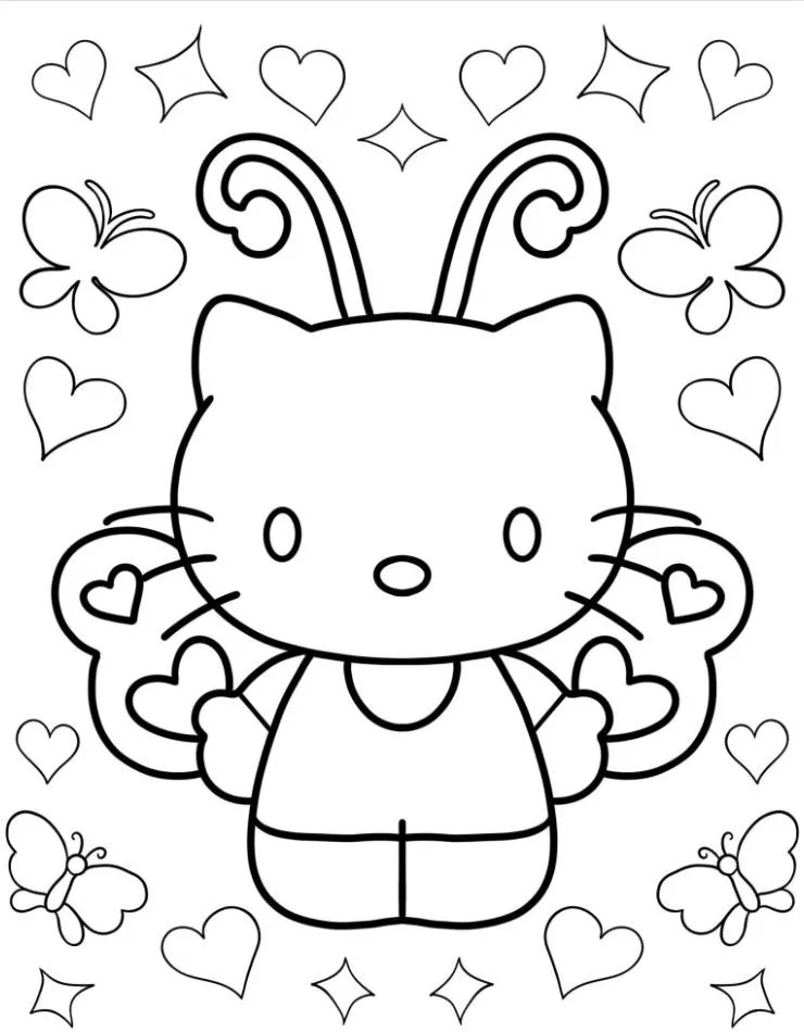 Hello Kitty Coloring Page (16)