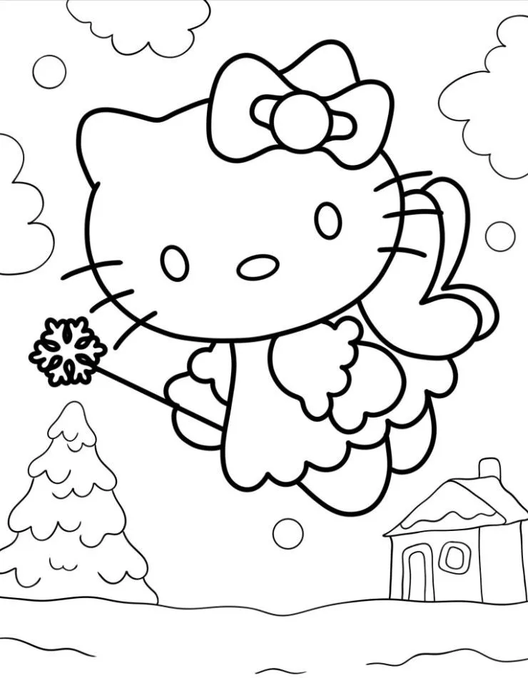 Hello Kitty Coloring Page (22)