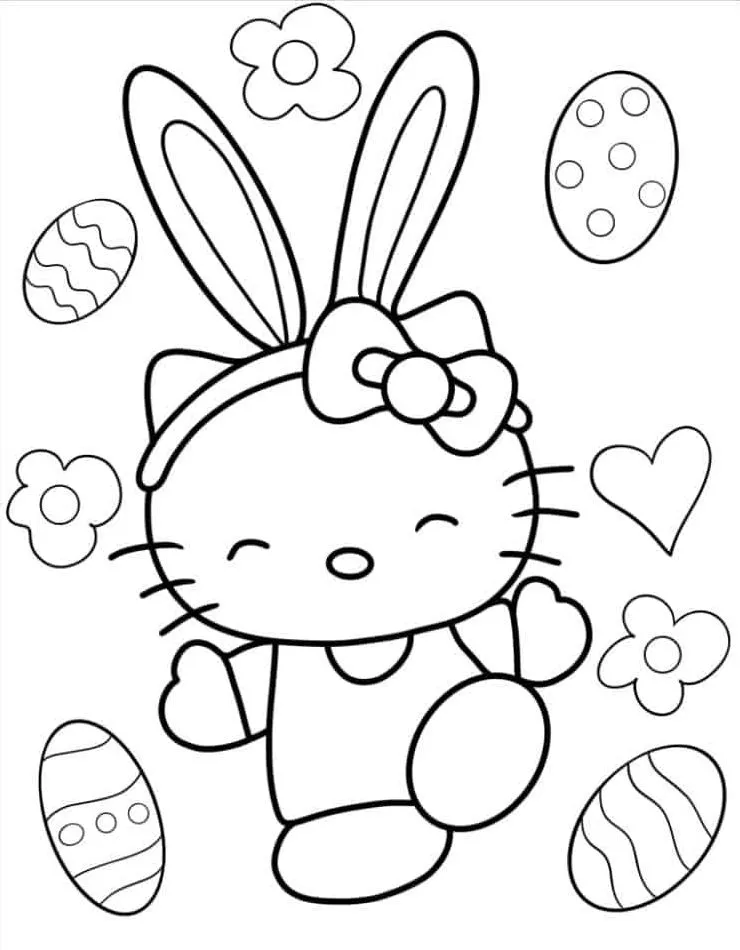 Hello Kitty Coloring Page (24)