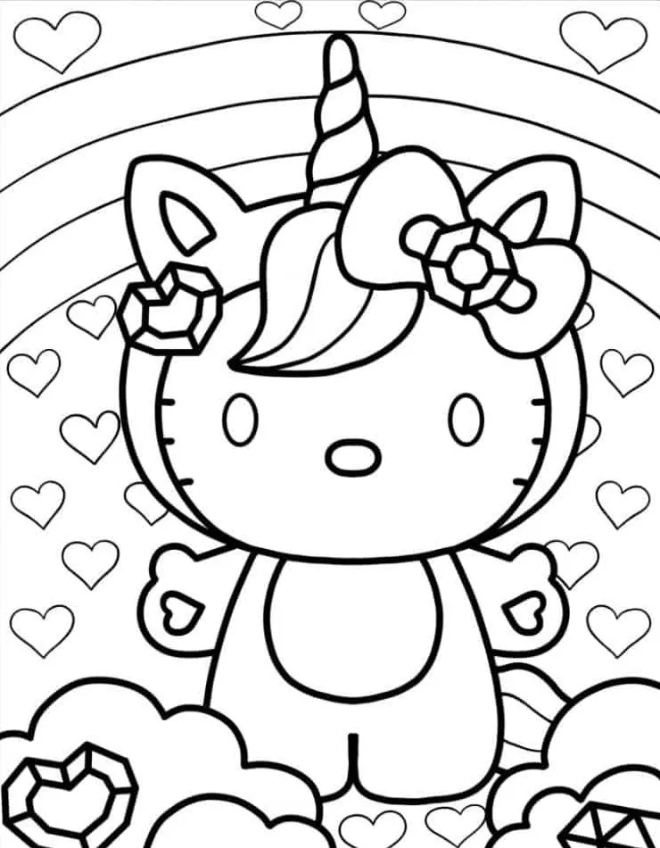 Hello Kitty Coloring Page (27)