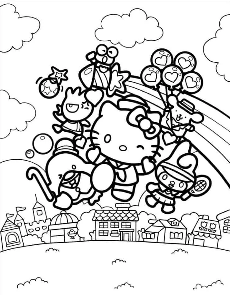 Hello Kitty Coloring Page (38)