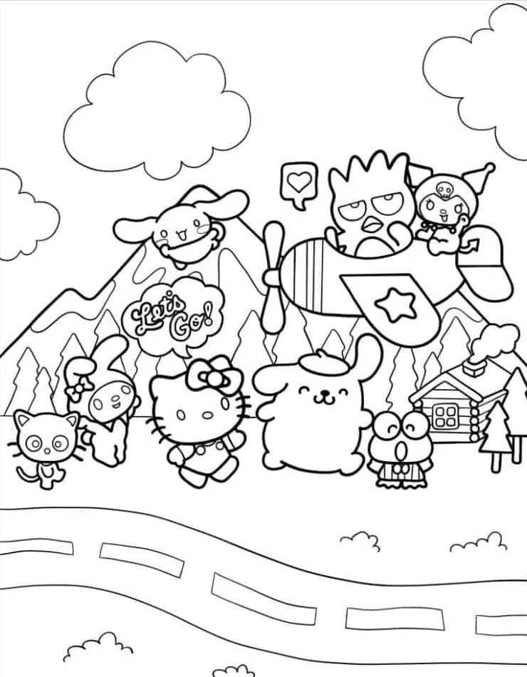 Hello Kitty Coloring Page (39)