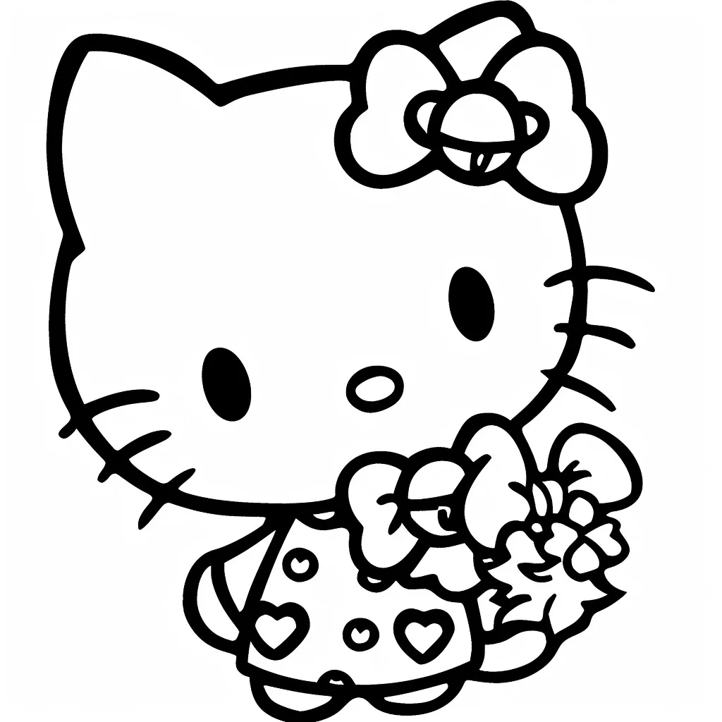 Hello Kitty Coloring Page (4)