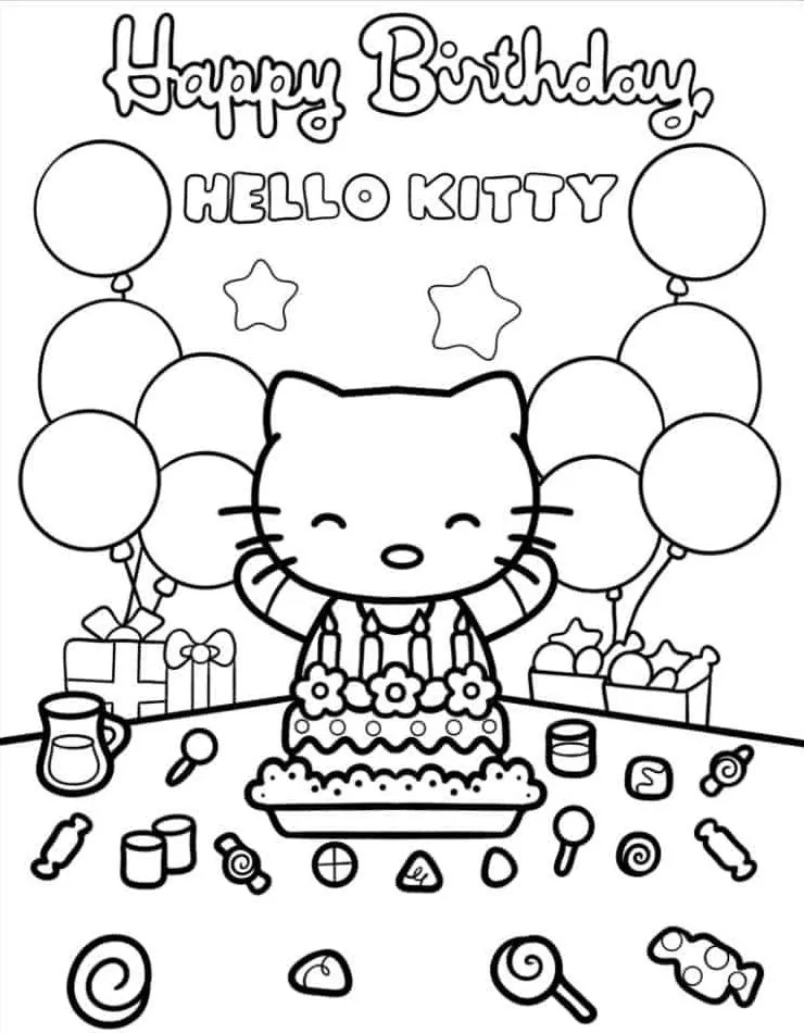 Hello Kitty Coloring Page (51)