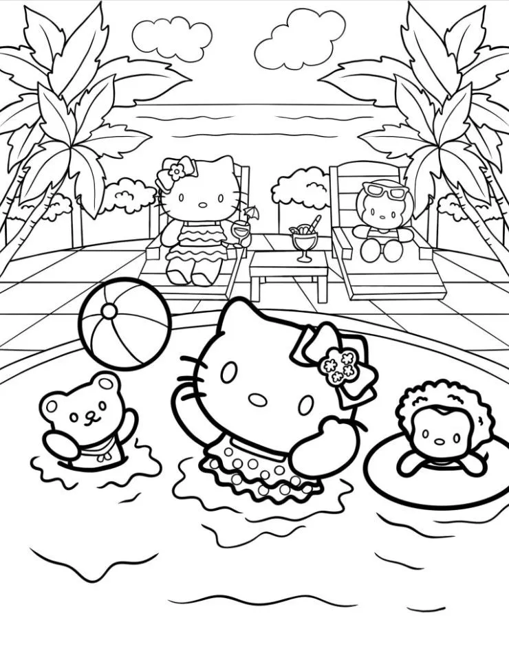 Hello Kitty Coloring Page (58)