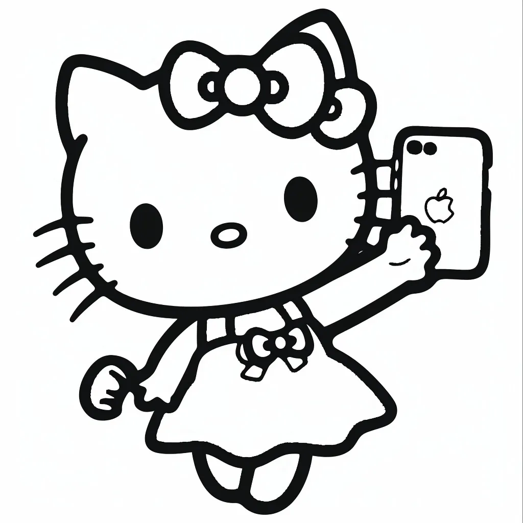 Hello Kitty Coloring Page (6)