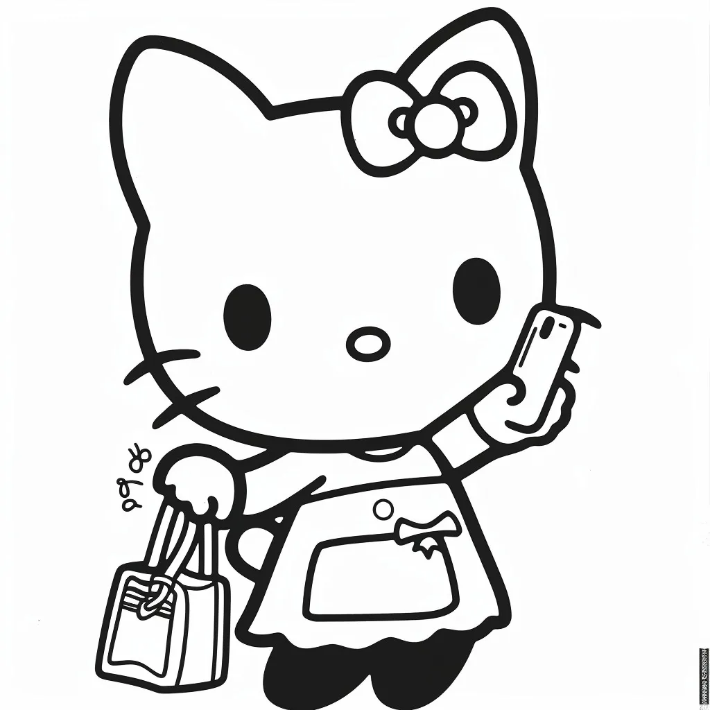 Hello Kitty Coloring Page (7)