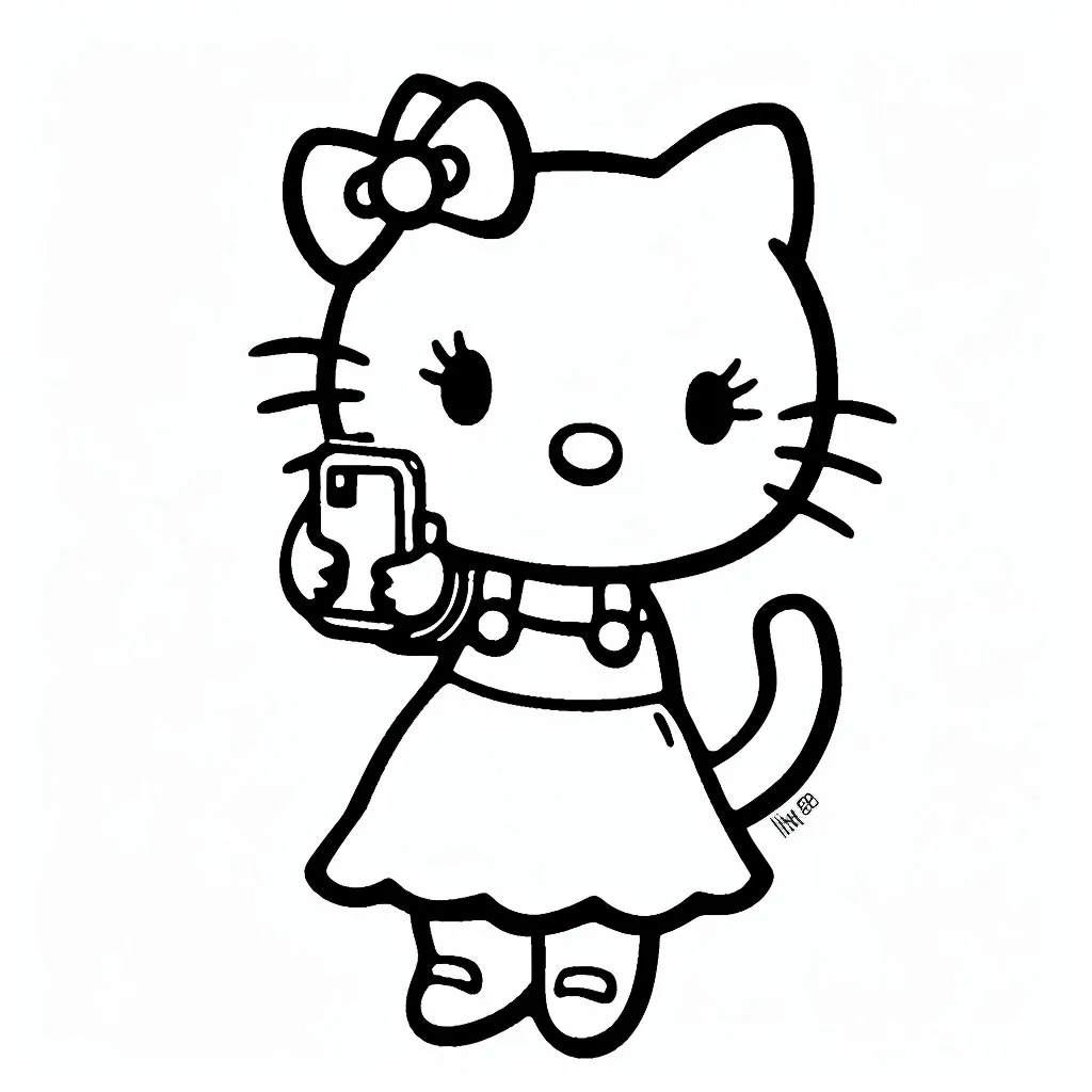 Hello Kitty Coloring Page (8)