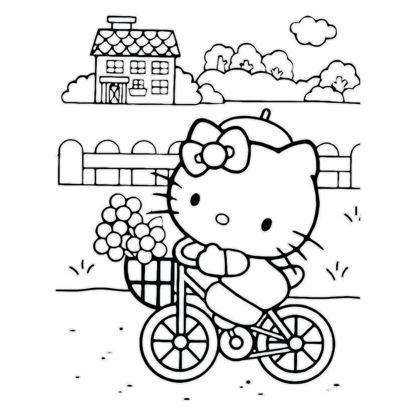 Hello Kitty coloring page (11)