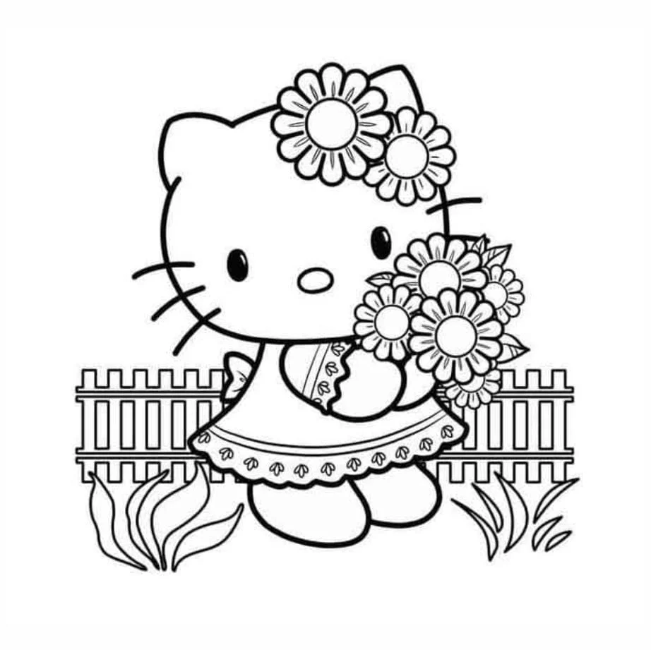 Hello Kitty coloring page (12)