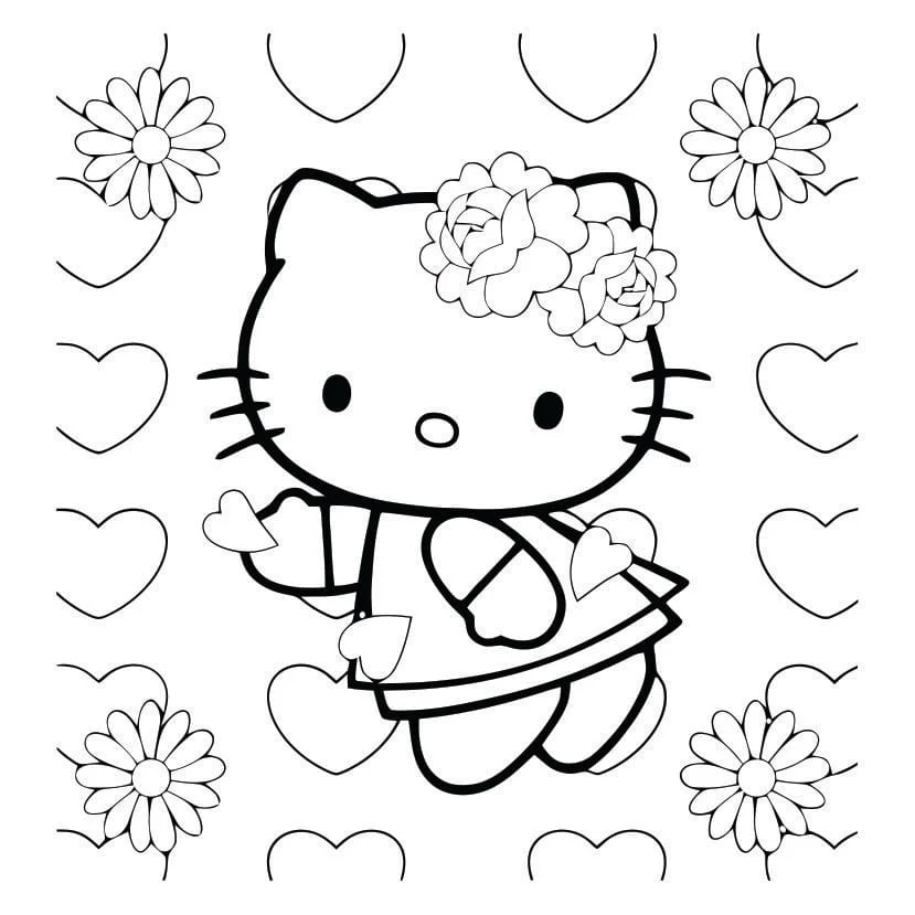 Hello Kitty coloring page (13)