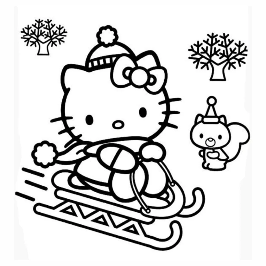 Hello Kitty coloring page (14)