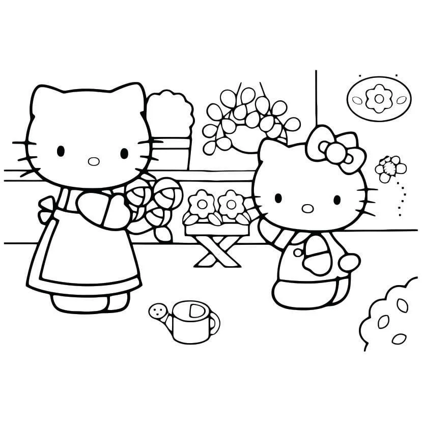 Hello Kitty coloring page (20)