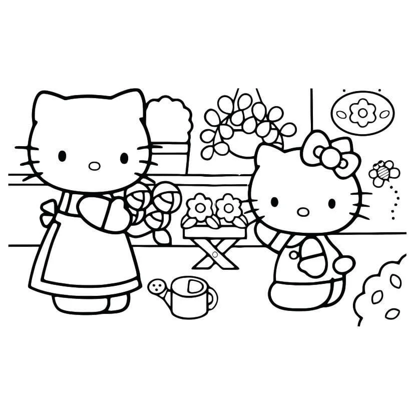 Hello Kitty coloring page (23)